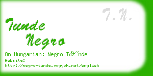 tunde negro business card